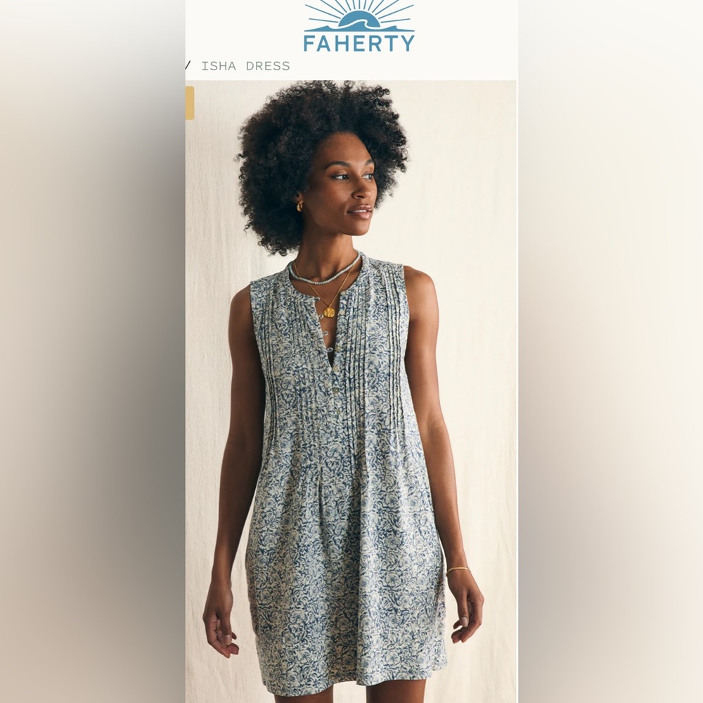 NWT Faherty Isha dress large